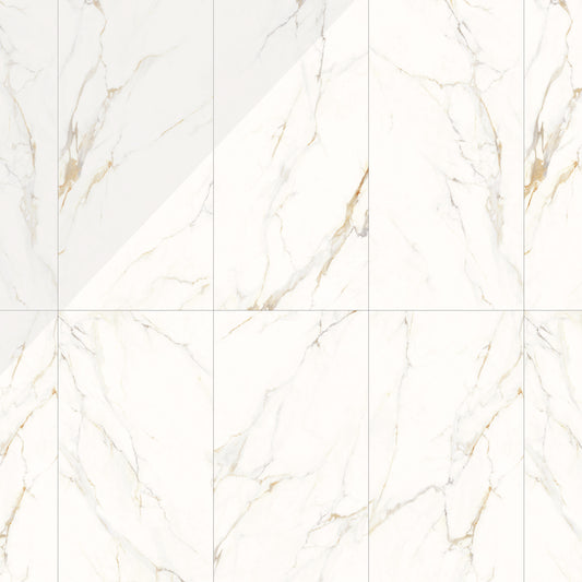 Dream | 24"x48" Calacatta Gold Porcelain Marble Look Floor & Wall Tile