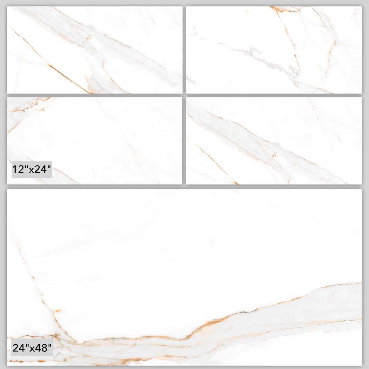 Regal Carrara Gold | 24"x48" Porcelain Marble Look Floor & Wall Tile