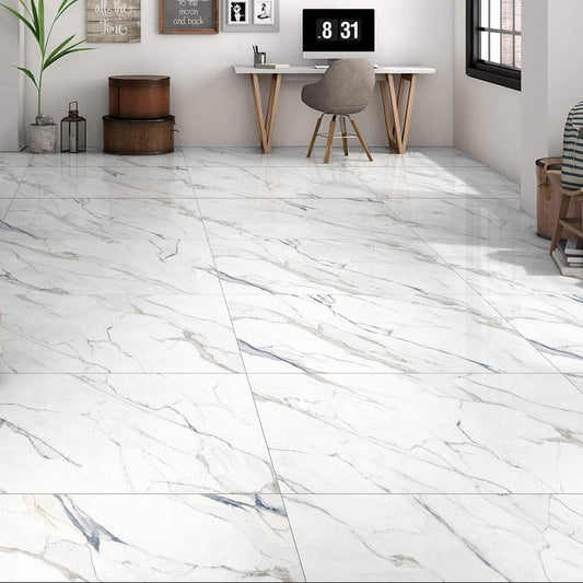 Calacatta Blue | 24"x48" Porcelain Marble Look Floor & Wall Tile