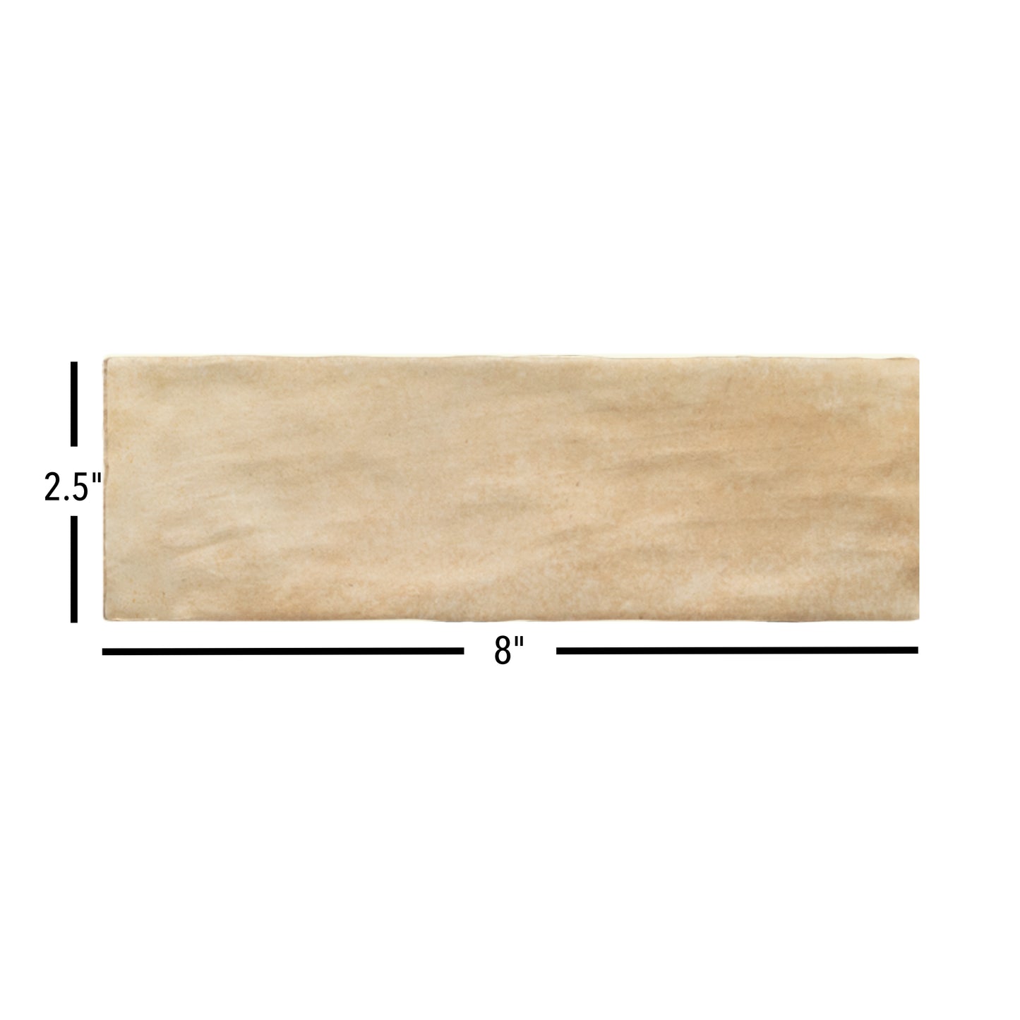 Sabbia Zellige | 3"x8" Ceramic Zellige Wall Tile