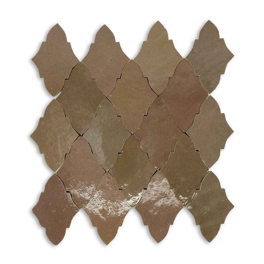 SS-ZELPAP01MOS | Hand Crafted Zellige 10.5"x10" Papillon Mosaic - SAMPLE