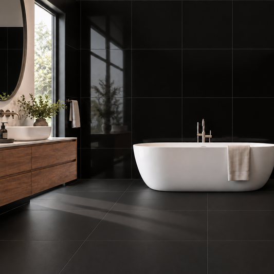 Black & White | 24"x24" Porcelain Floor & Wall Tile