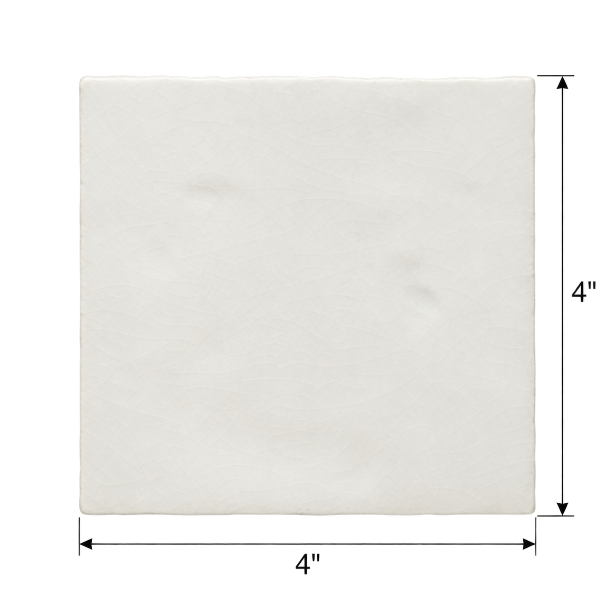 Meora | 4"x4" Ceramic Handmade Look Crackle Wall Tile