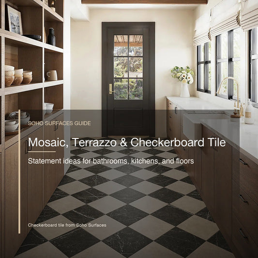Mosaic, Terrazzo, and Checkerboard Tile Ideas for Bathrooms, Kitchens, and Statement Floors