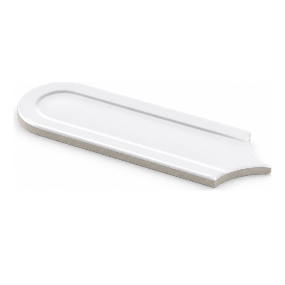 Gala | 3"x8.5" Elongated Beveled Fan Ceramic Wall Tile