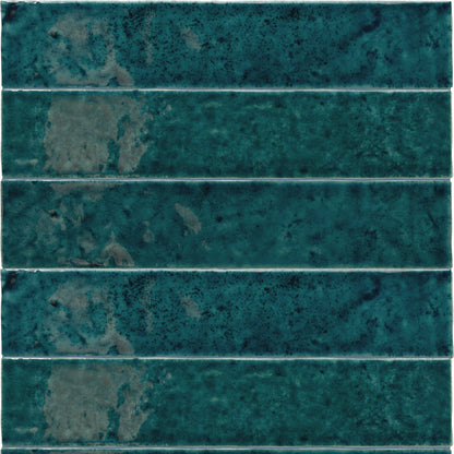 Meora | 2.5"x13" Ceramic Handmade Look Crackle Wall Tile