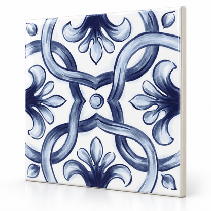 Amaras | 8"x8" Maiolica Deco Floor & Wall Tile