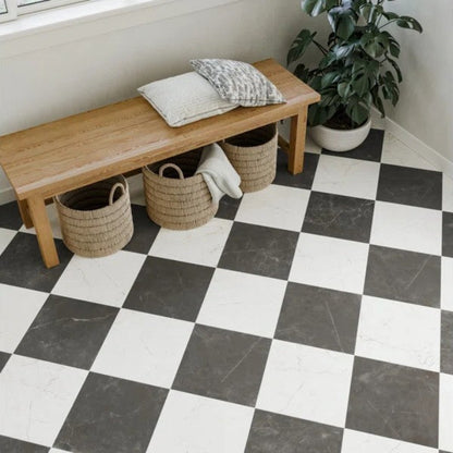 Sophia Checkerboard | 12"x12" Porcelain Marble Look Floor & Wall Tile