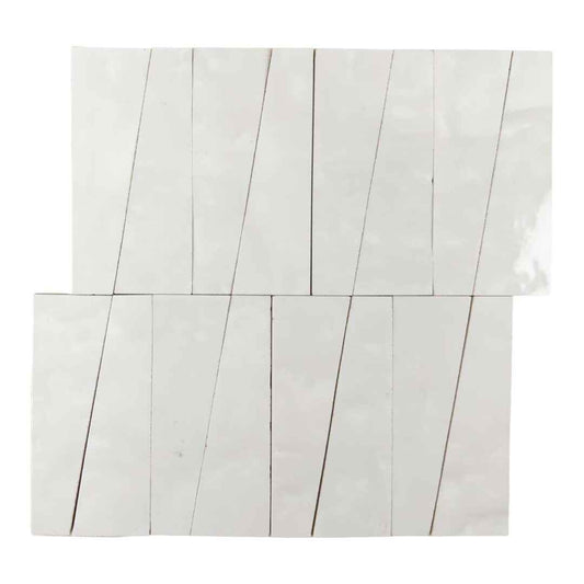 Atlas Zellige | 12"x12" Trapezoid Zellige Ceramic Mosaic Wall Tile