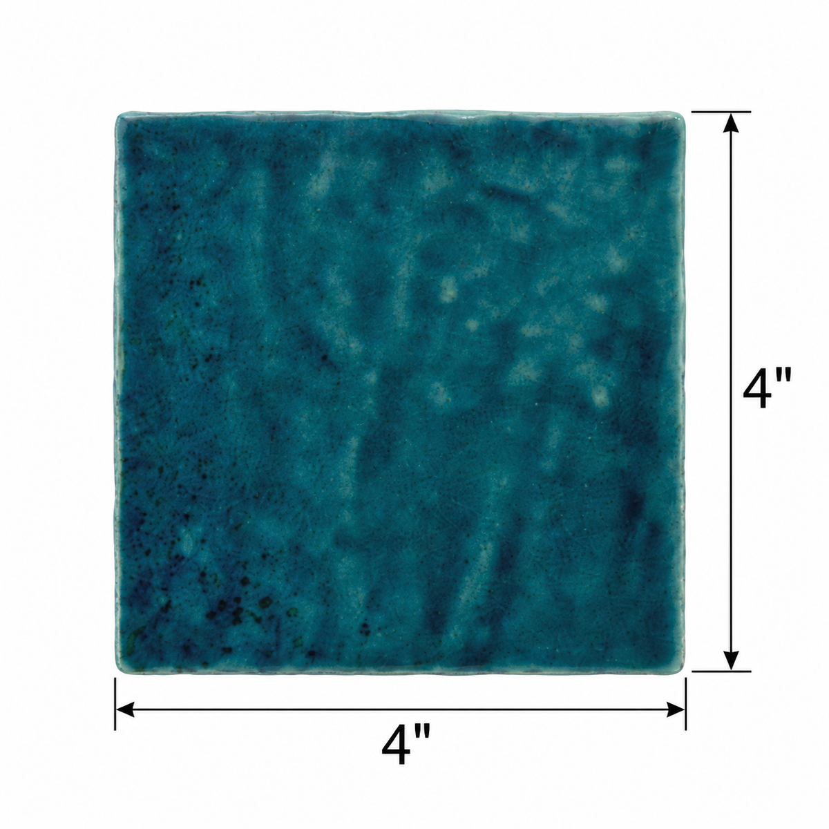 Meora | 4"x4" Ceramic Handmade Look Crackle Wall Tile