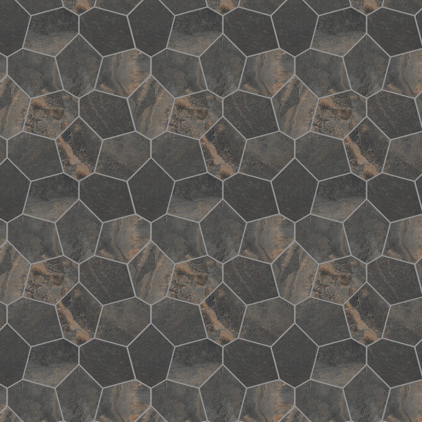 Bergen | 12"x12" Porcelain Leaves Mosaic Tile