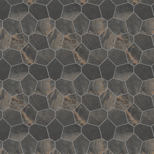 Bergen | 12"x12" Porcelain Leaves Mosaic Tile