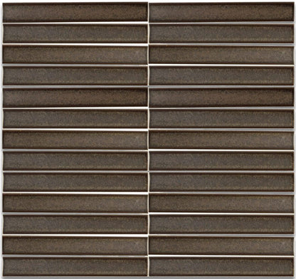 Stramus | 1"x6" Metallic Porcelain Mosaic Wall Tile