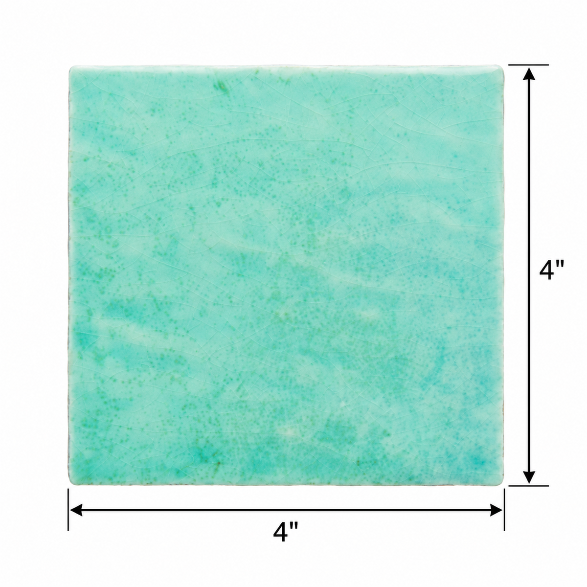 Meora | 4"x4" Ceramic Handmade Look Crackle Wall Tile