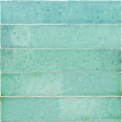 Meora | 2.5"x13" Ceramic Handmade Look Crackle Wall Tile