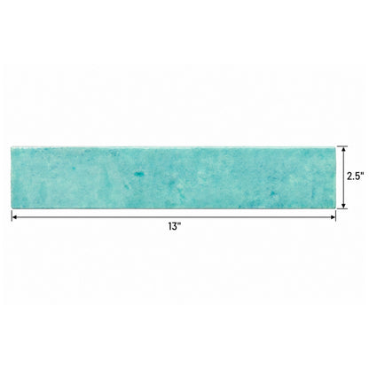 Meora | 2.5"x13" Ceramic Handmade Look Crackle Wall Tile