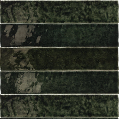 Meora | 2.5"x13" Ceramic Handmade Look Crackle Wall Tile