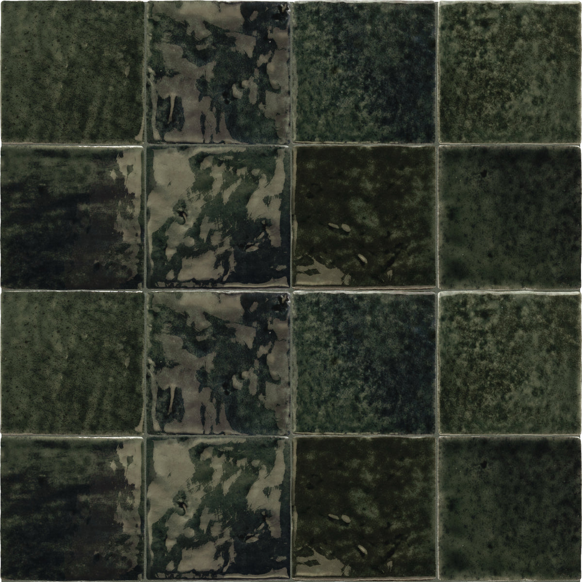 Meora | 4"x4" Ceramic Handmade Look Crackle Wall Tile
