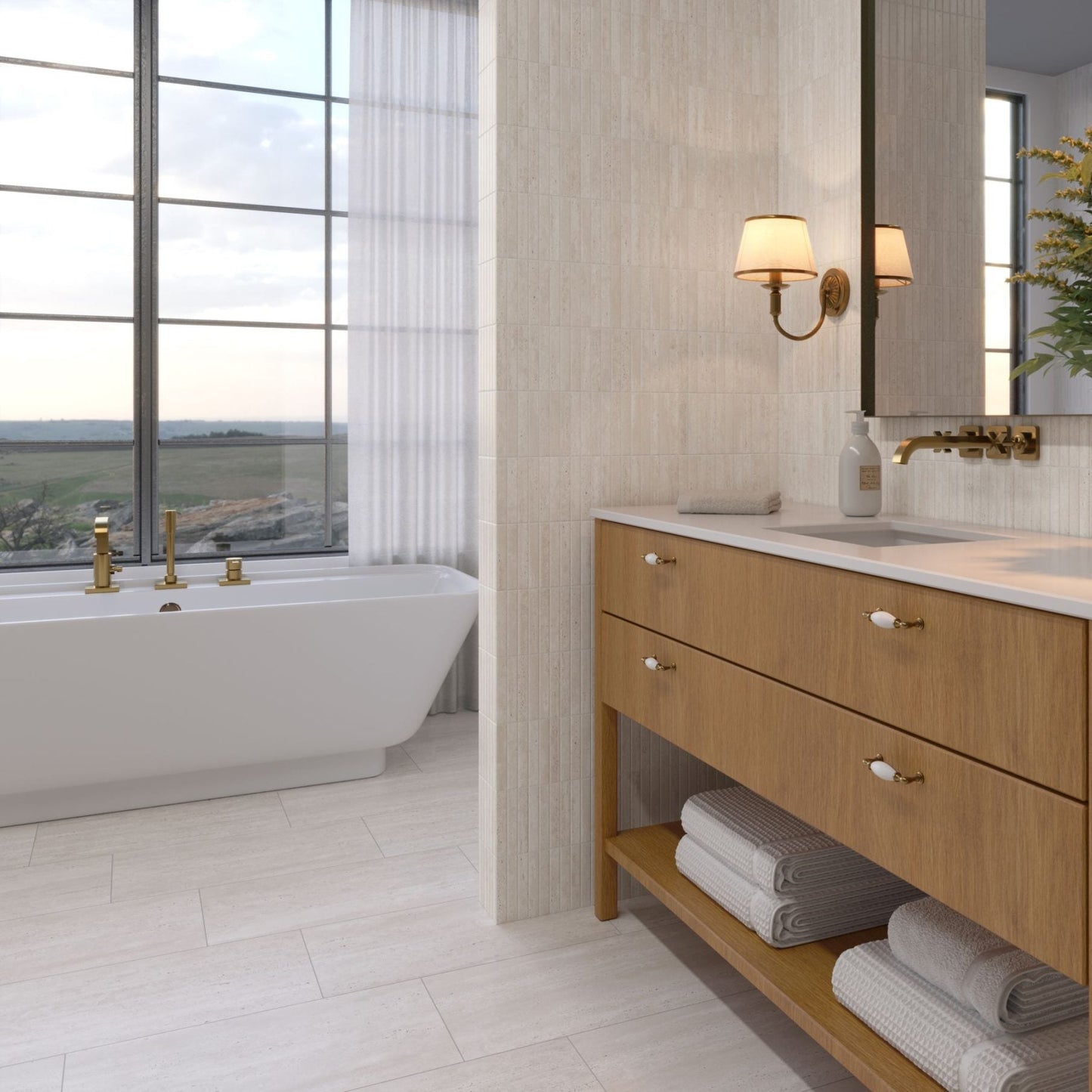 Travertino | 1"x6" Porcelain Stone Look Mosaic Tile