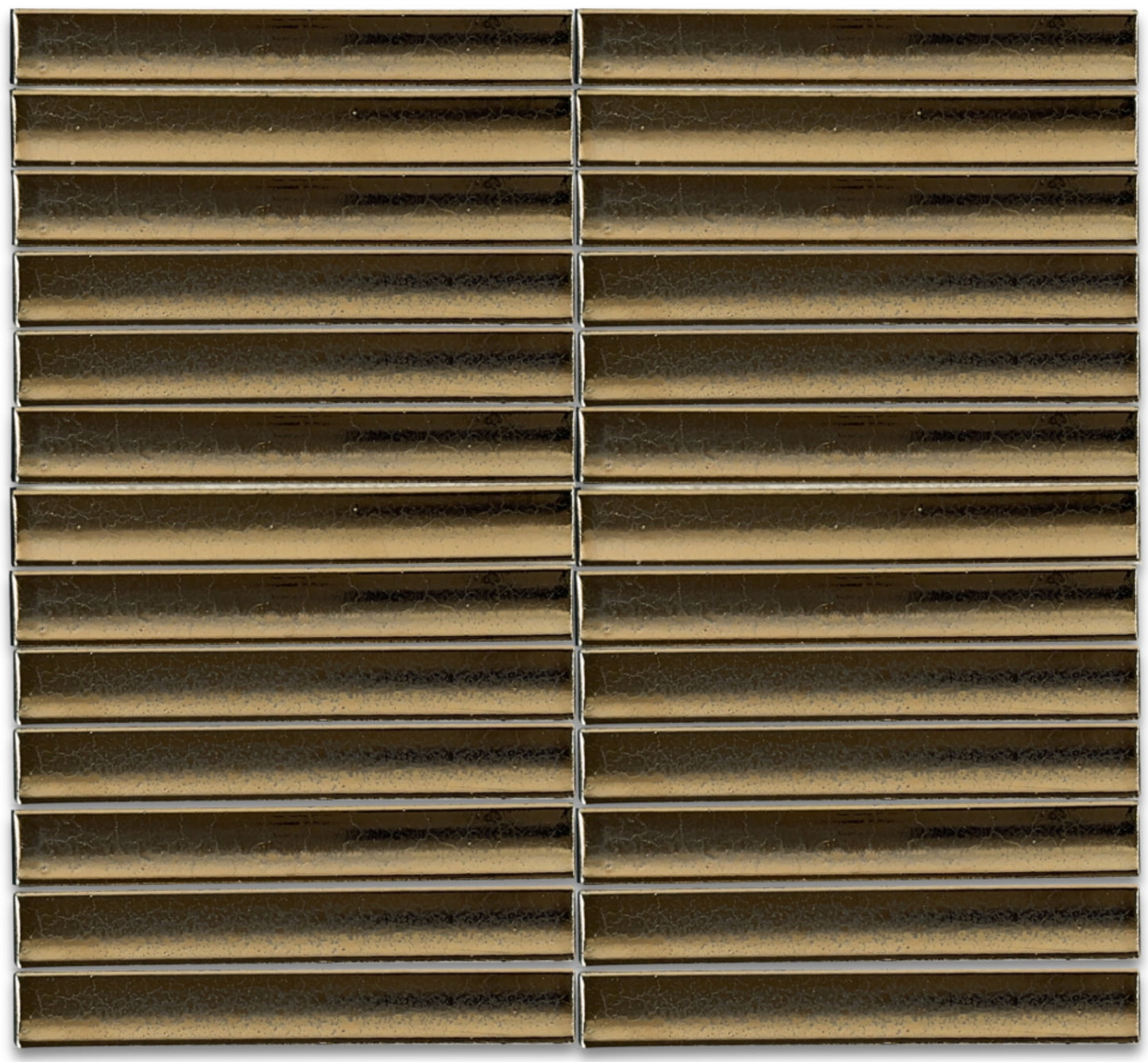 Stramus | 1"x6" Metallic Porcelain Mosaic Wall Tile