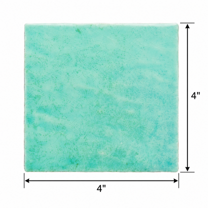 Meora | 4"x4" Ceramic Handmade Look Crackle Wall Tile