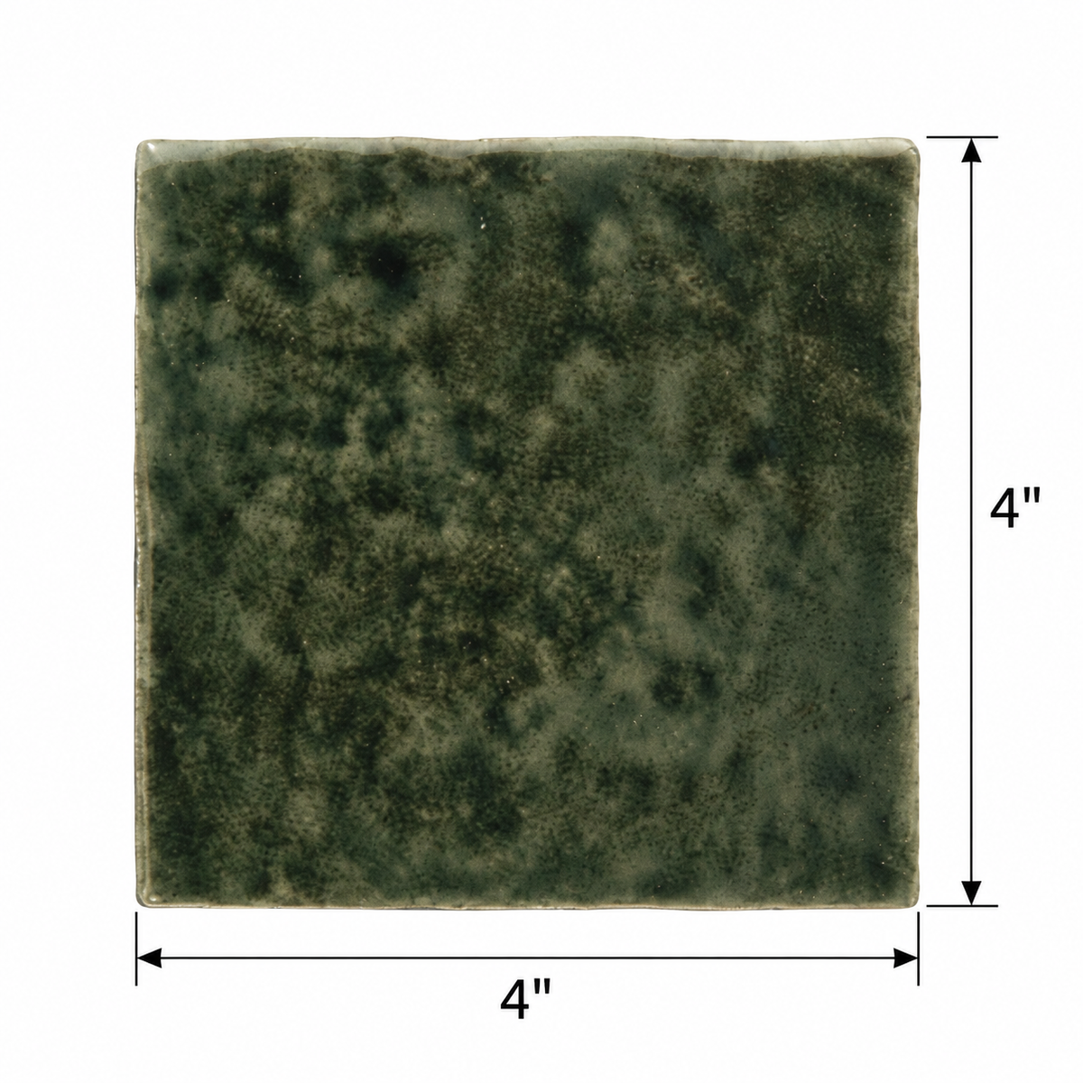 Meora | 4"x4" Ceramic Handmade Look Crackle Wall Tile