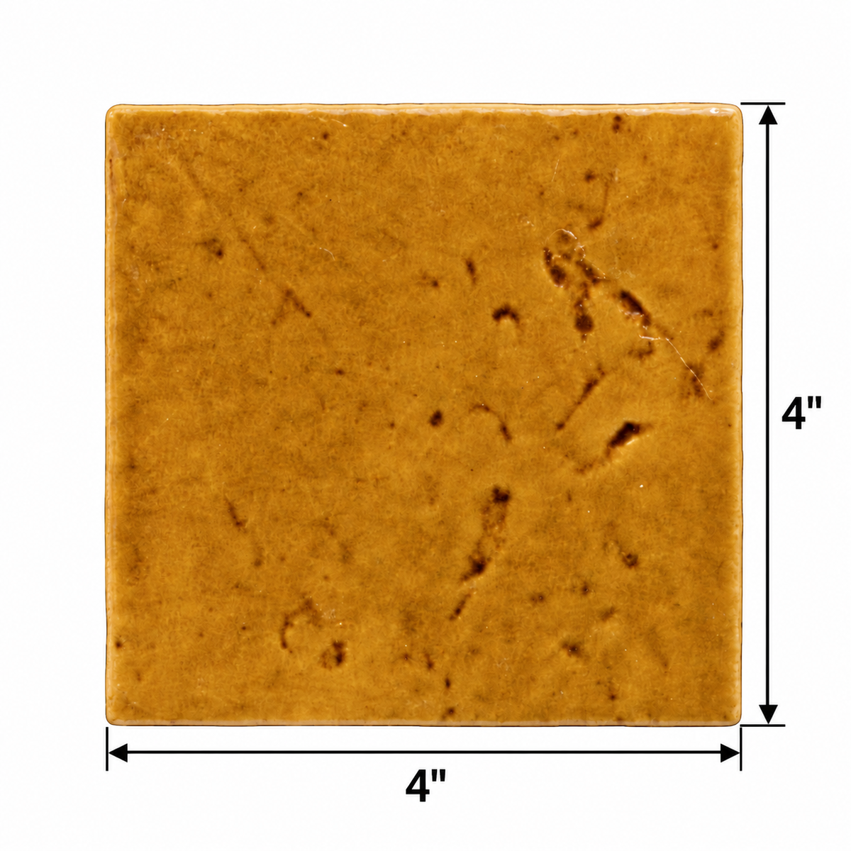 Meora | 4"x4" Ceramic Handmade Look Crackle Wall Tile