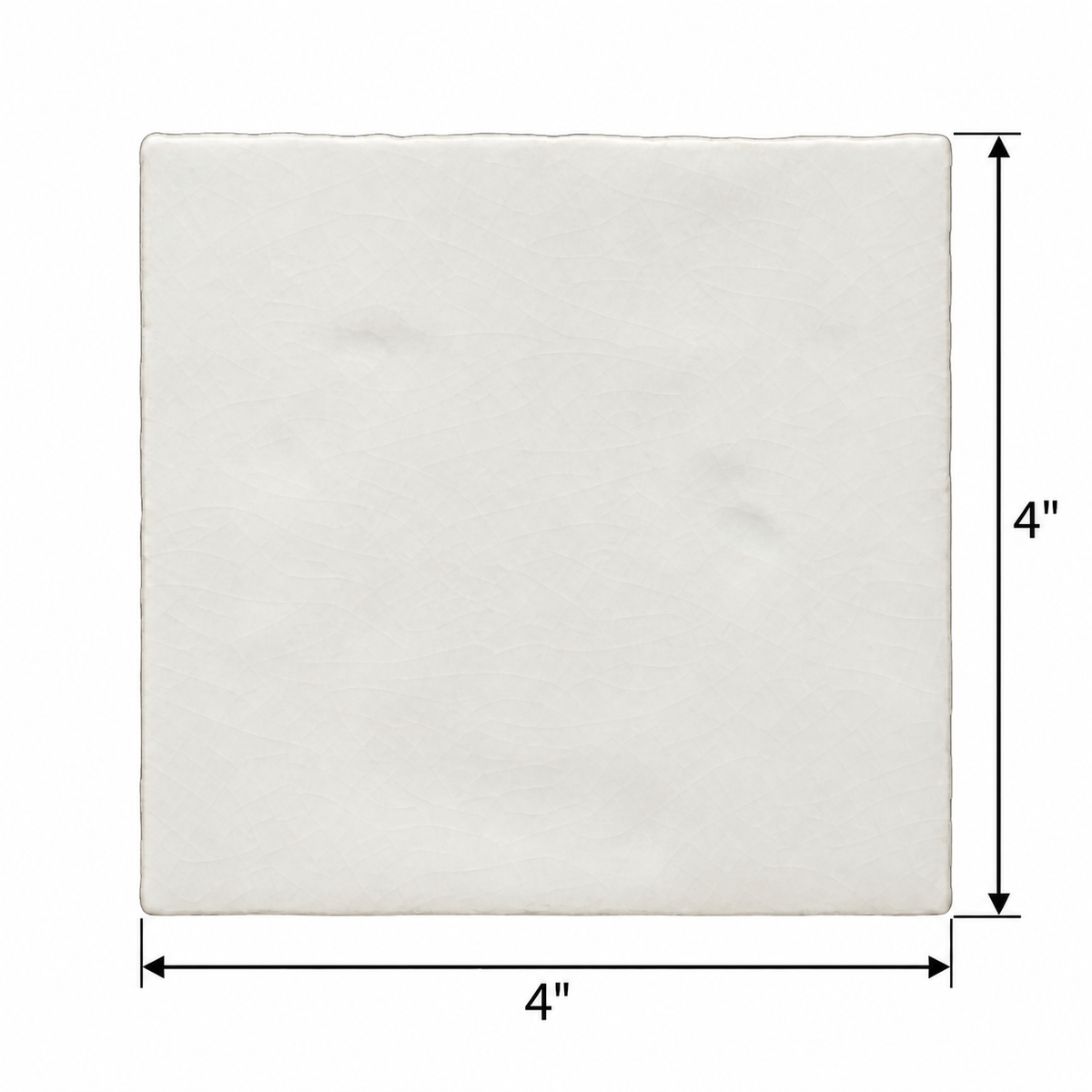 Meora | 4"x4" Ceramic Handmade Look Crackle Wall Tile
