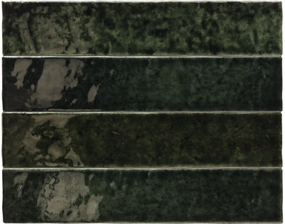 Meora | 2.5"x13" Ceramic Handmade Look Crackle Wall Tile