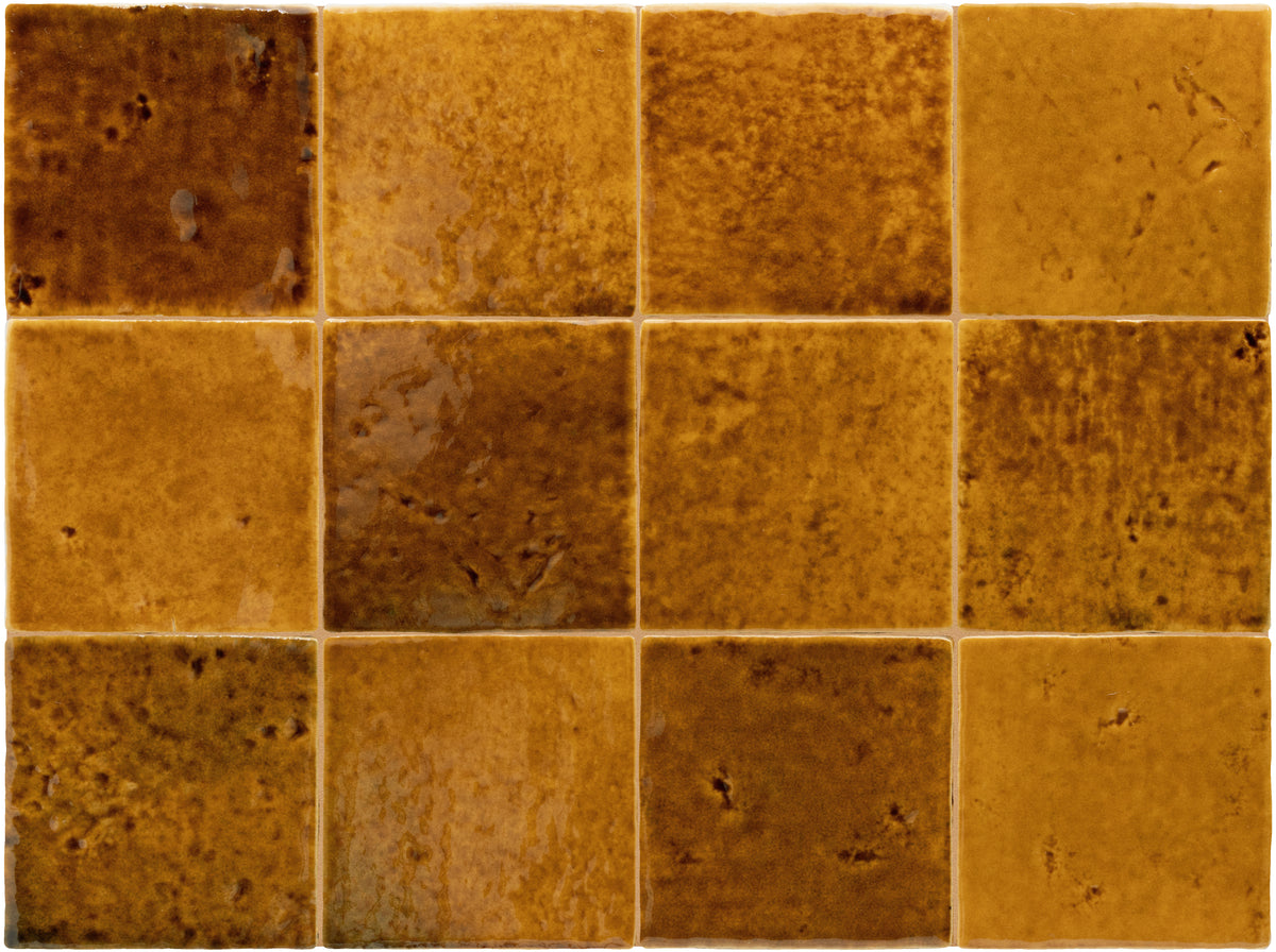 Meora | 4"x4" Ceramic Handmade Look Crackle Wall Tile