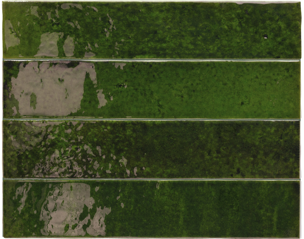 Meora | 2.5"x13" Ceramic Handmade Look Crackle Wall Tile