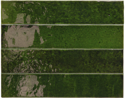 Meora | 2.5"x13" Ceramic Handmade Look Crackle Wall Tile
