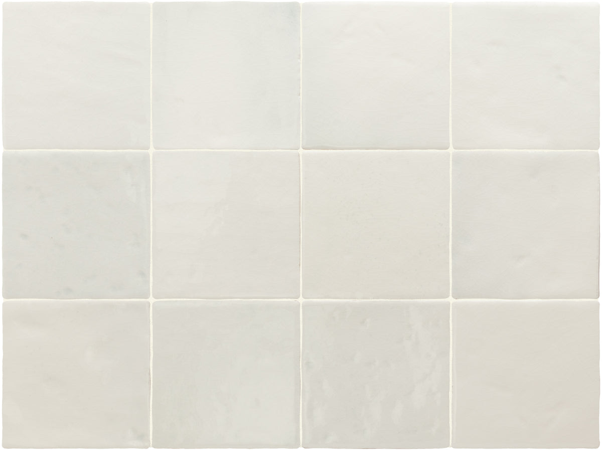 Meora | 4"x4" Ceramic Handmade Look Crackle Wall Tile