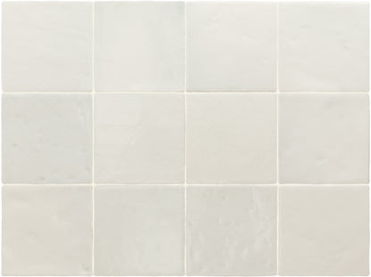 Meora | 4"x4" Ceramic Handmade Look Crackle Wall Tile