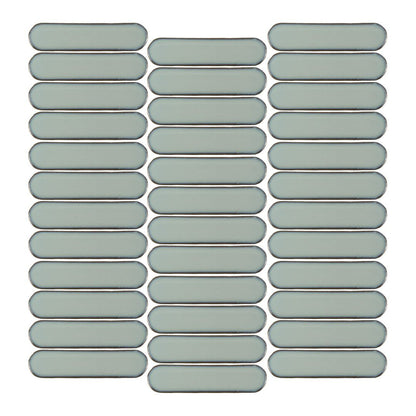 Stream | 1"x4" Porcelain Elongated Oval Mosaic Tile