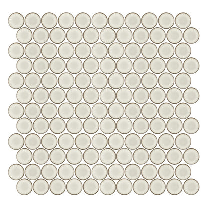 Stream | 1.25" Porcelain Penny Round Mosaic Tile