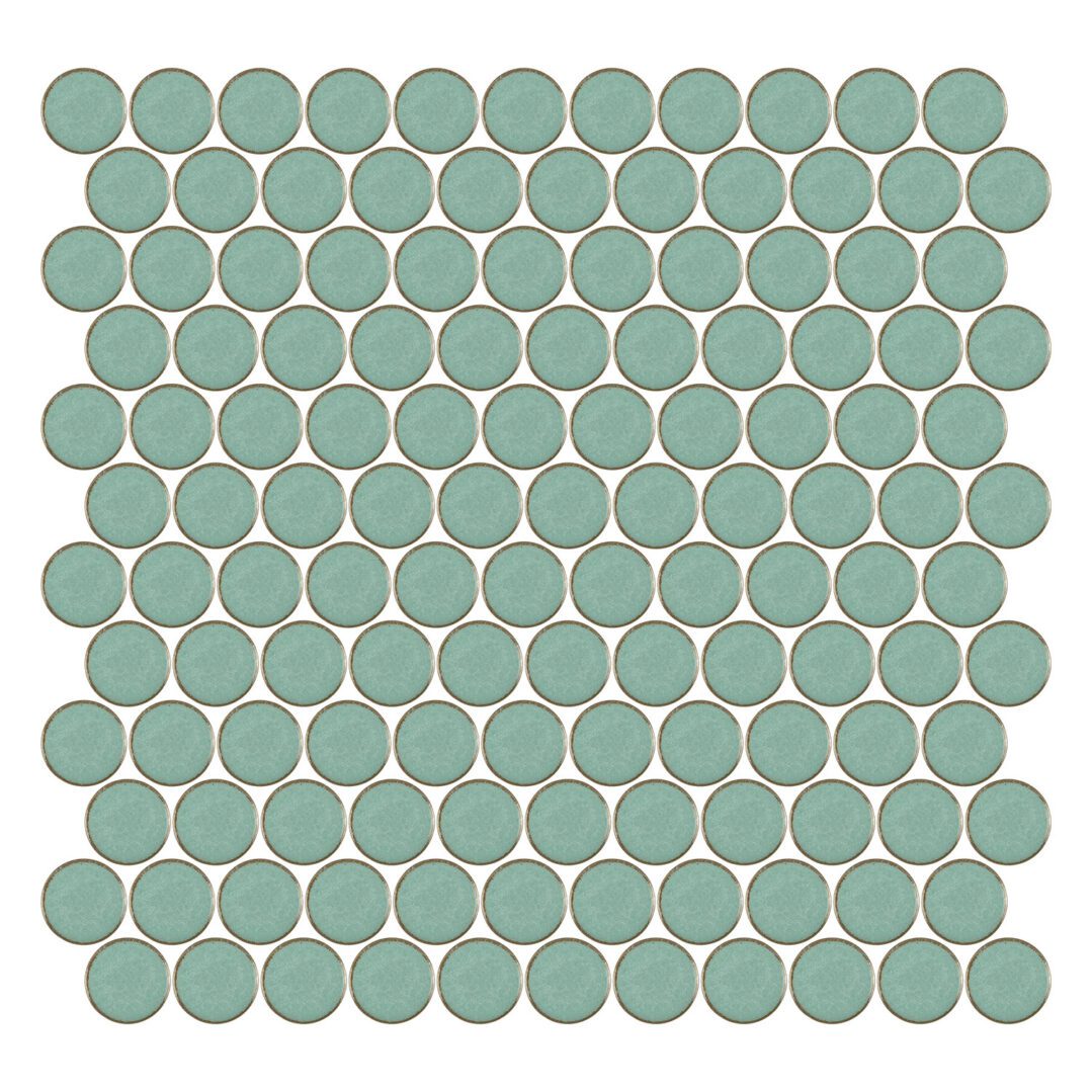 Stream | 1.25" Porcelain Penny Round Mosaic Tile