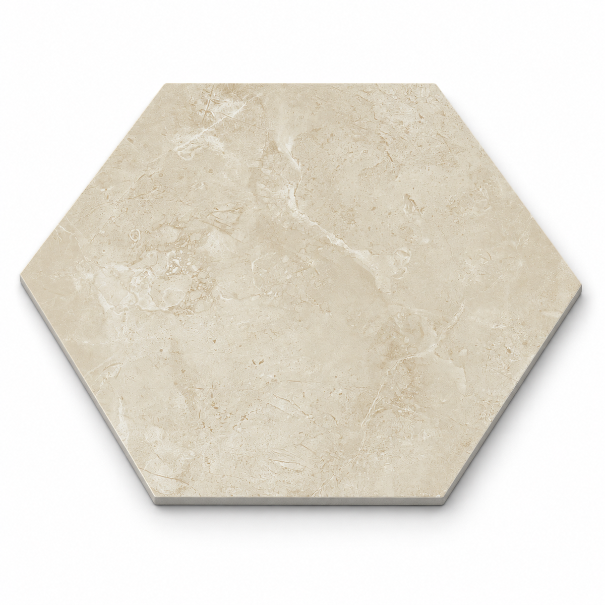 Sophia Hexagons | 8"x9" Porcelain Marble Look Floor & Wall Tile