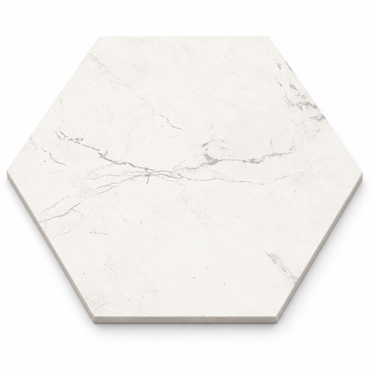 Sophia Hexagons | 8"x9" Porcelain Marble Look Floor & Wall Tile