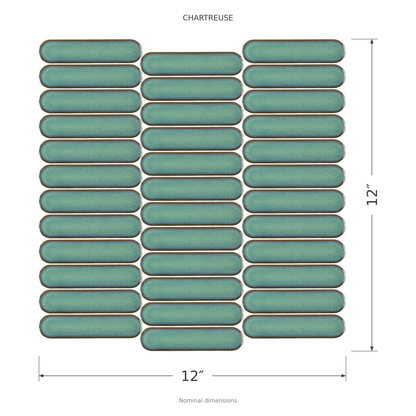 Stream | 1"x4" Porcelain Elongated Oval Mosaic Tile