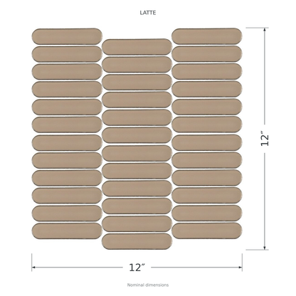 Stream | 1"x4" Porcelain Elongated Oval Mosaic Tile