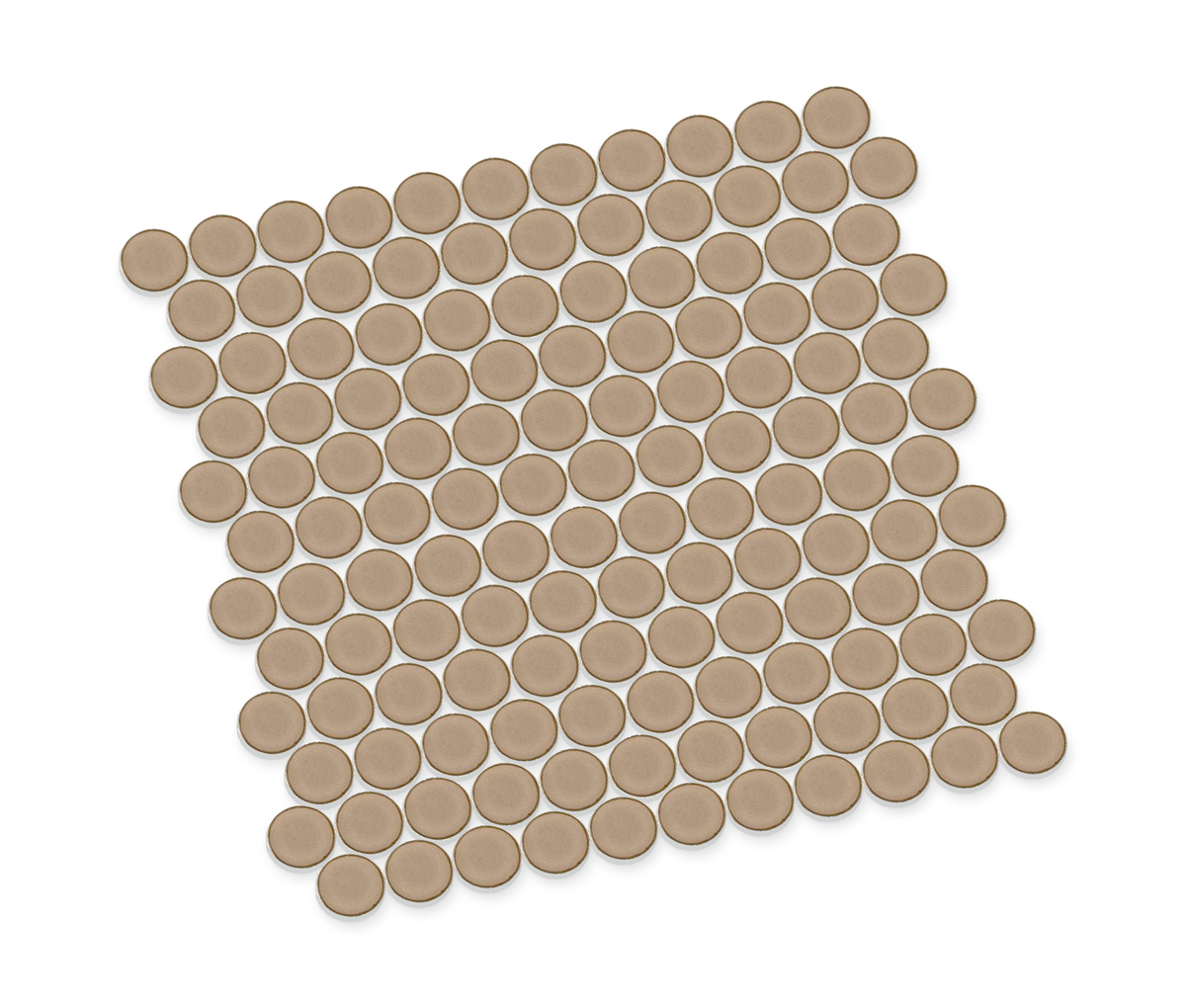 Stream | 1.25" Porcelain Penny Round Mosaic Tile