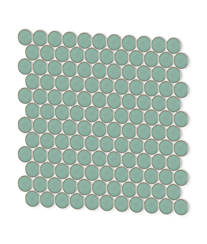 Stream | 1.25" Porcelain Penny Round Mosaic Tile