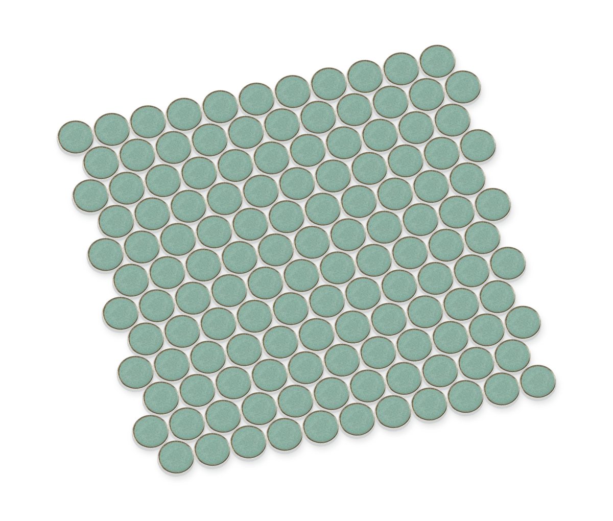 Stream | 1.25" Porcelain Penny Round Mosaic Tile