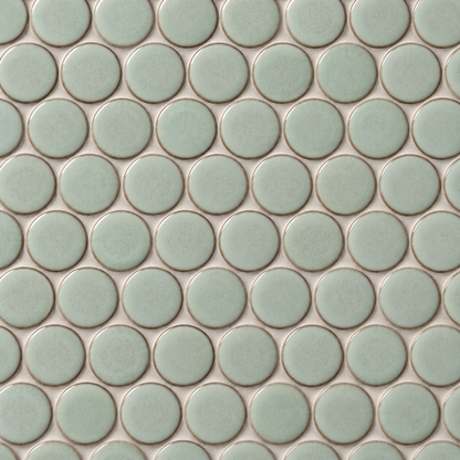 Stream | 1.25" Porcelain Penny Round Mosaic Tile