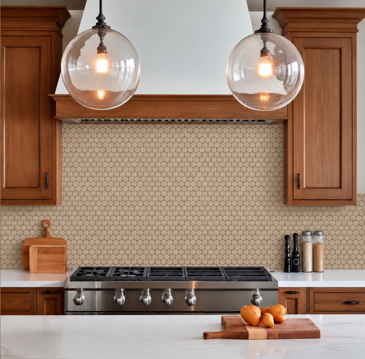 Stream | 1.25" Porcelain Penny Round Mosaic Tile