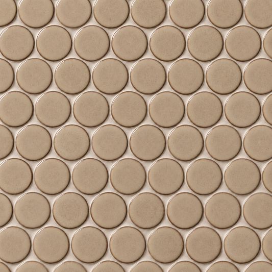 Stream | 1.25" Porcelain Penny Round Mosaic Tile