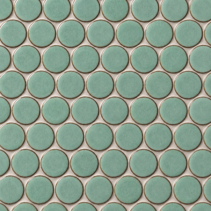 Stream | 1.25" Porcelain Penny Round Mosaic Tile