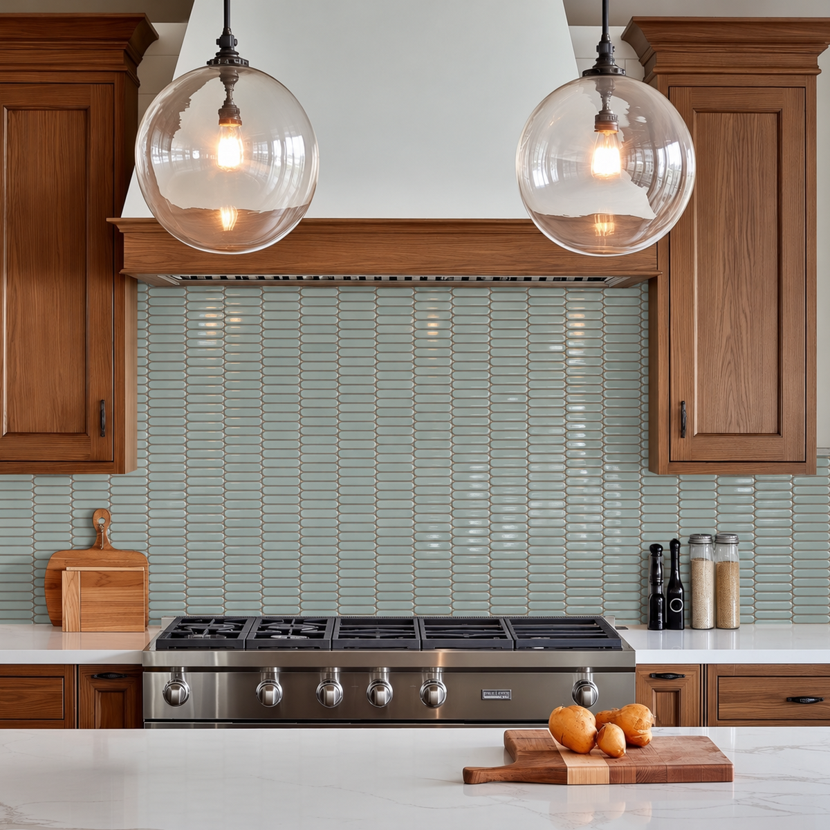 Stream | 1"x4" Porcelain Elongated Oval Mosaic Tile