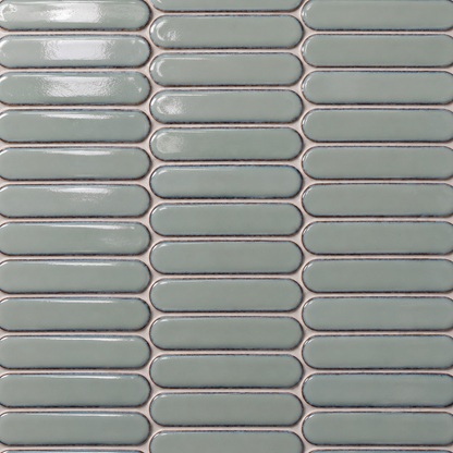 Stream | 1"x4" Porcelain Elongated Oval Mosaic Tile